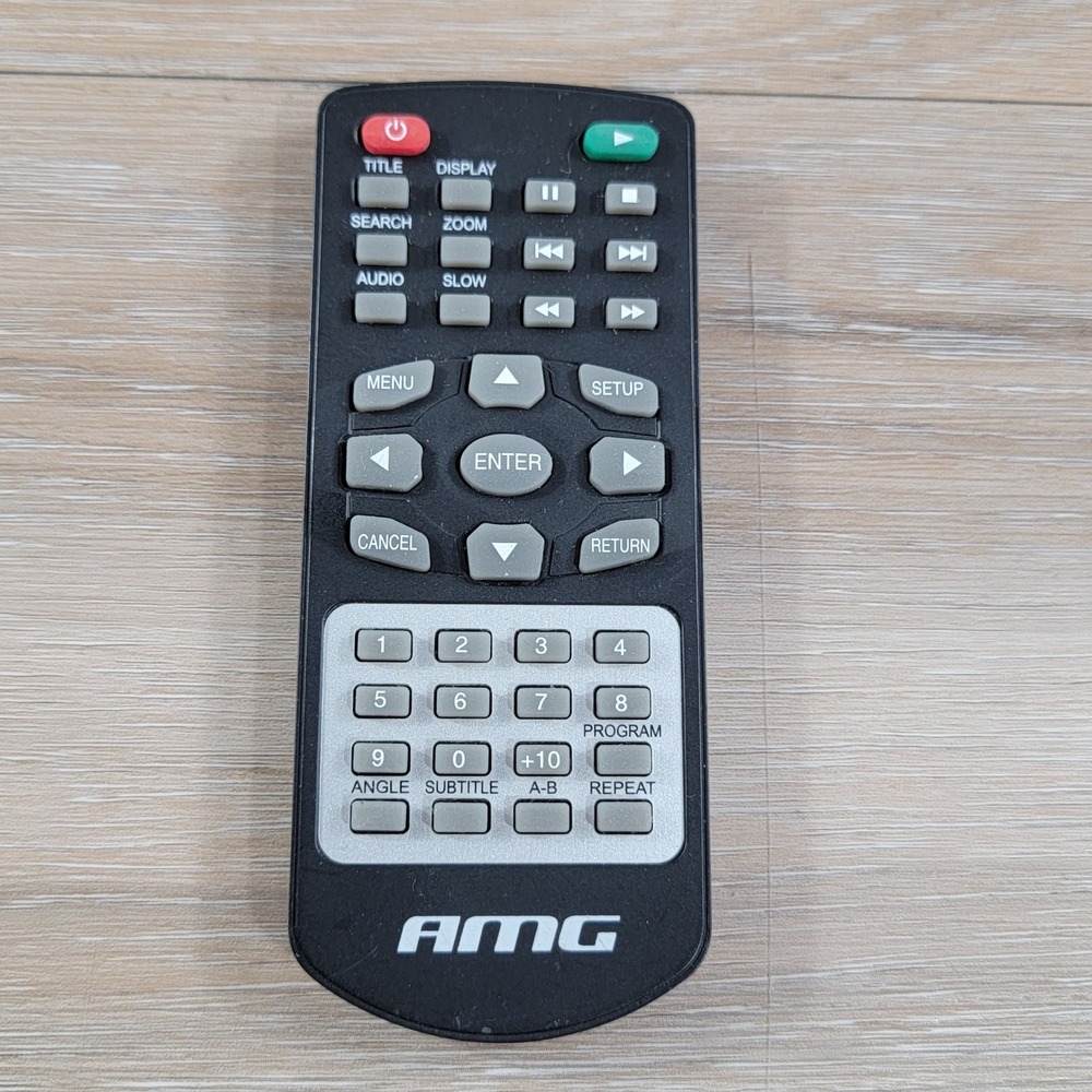 AMG DVD Player Replacement Remote Control Black 3V Lithium Battery Operated